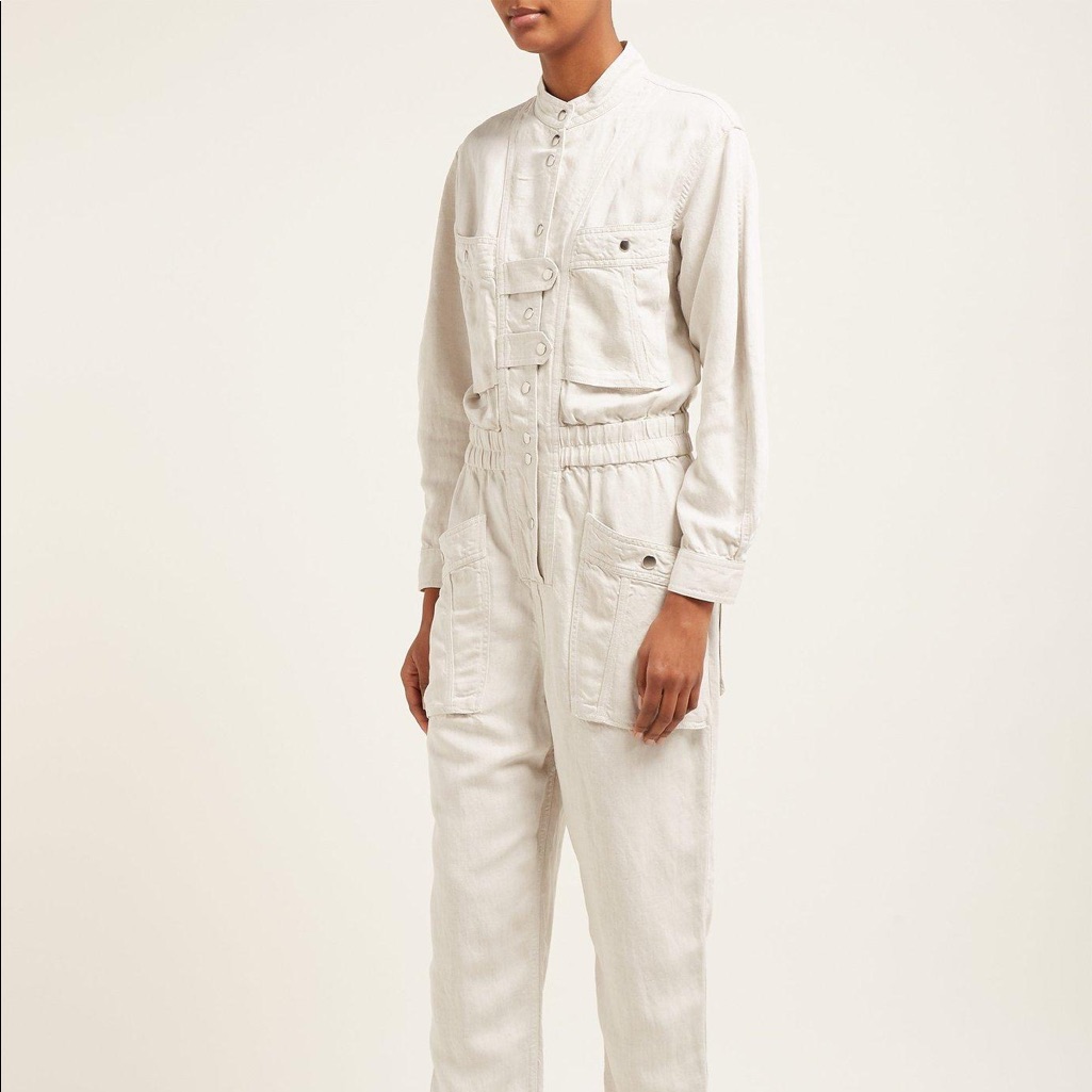 Isabel Marant Etoile Beige Linen Jumpsuit Size 36